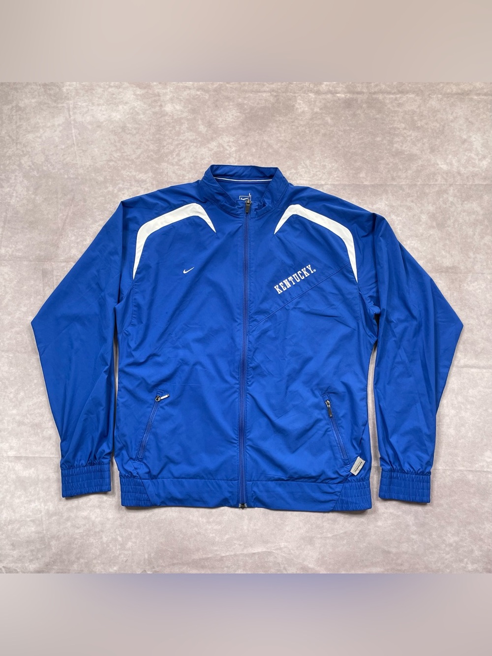 Vintage Kentucky Wildcats UK Nike Windbreaker Jacket Youth L 12 14 Blue Zip NCAA